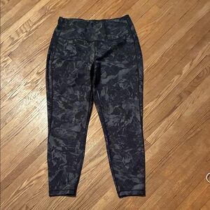 Lole Charcoal and Black Camouflage Leggings